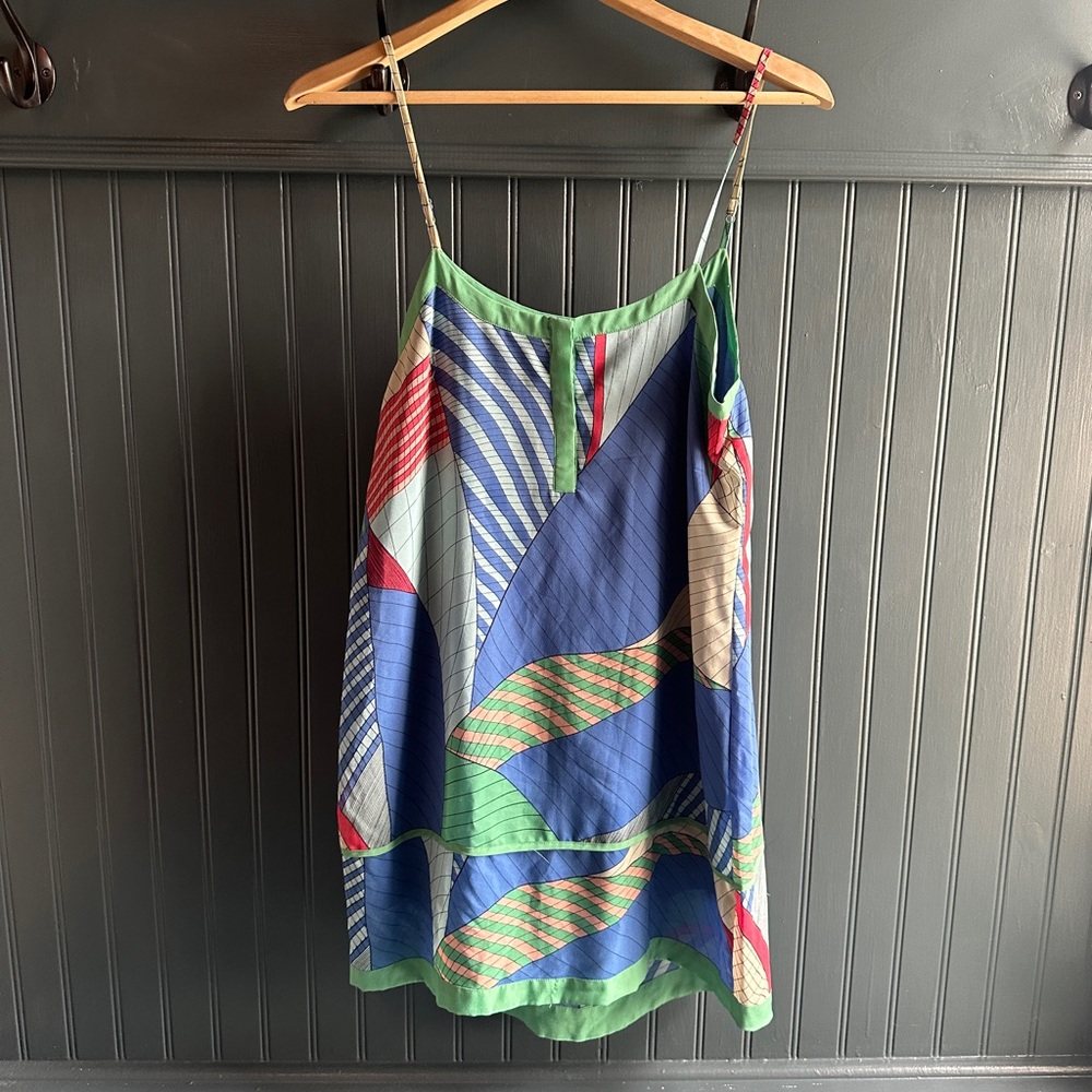 Collective Concepts Blue and Green Mini Dress